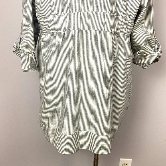 Vintage Y2K Coogi Zip front belted dress with vertical stripes 1X - Picture 9 of 13